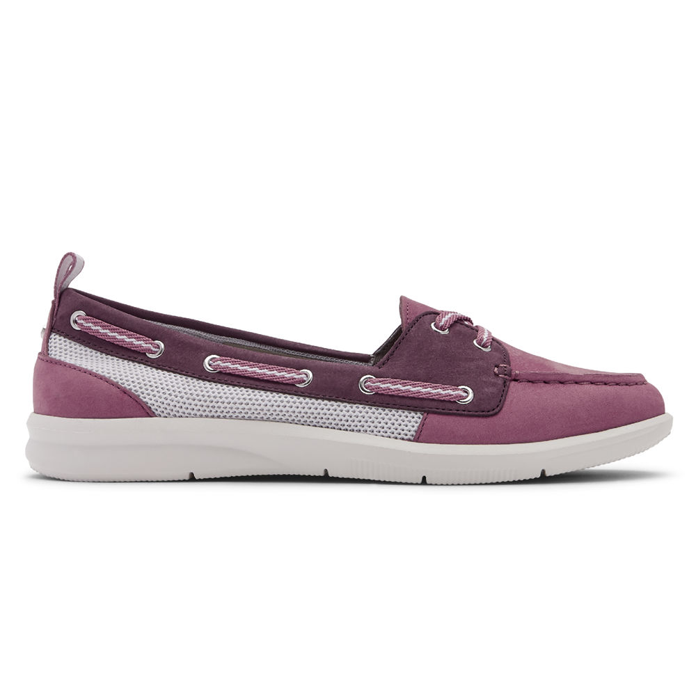 Sapatos De Vela Rockport Mulher Rosa - Ayva Washable - 49157RKEO